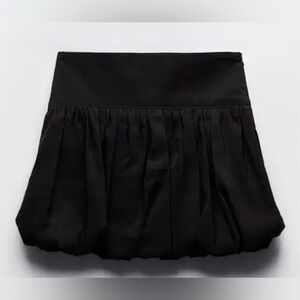 Zara - Black Mini Balloon Skort - XS